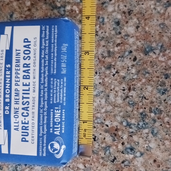Dr. Bronner's All-One Hemp Peppermint Pure Castille Bar Soap - Picture 5 of 7